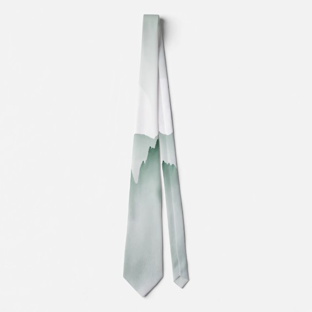 Handmålat vattenfärgsberg liggande slips (Framsida)