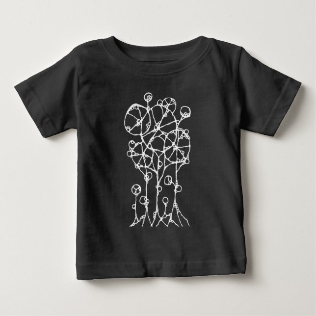 Handmålning - Abstrakt Trädgrupp 2 T Shirt (Framsida)