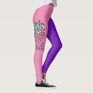 Handmålning - Abstrakt Trädgrupp 3 + 4 Leggings