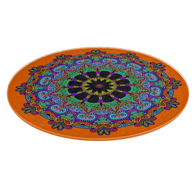 Handmålning Mandala Clock Ansikte 24 (Hörn)