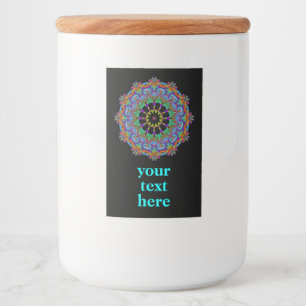 Handmålning Mandala Clock Ansikte 24 Mat Etikett