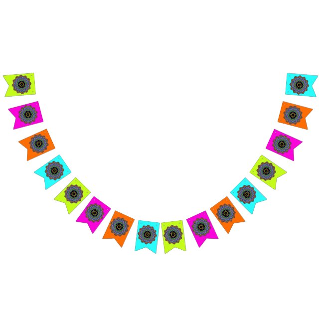 Handmålning Mandala Clock Ansikte 24 Vimplar (Alla)