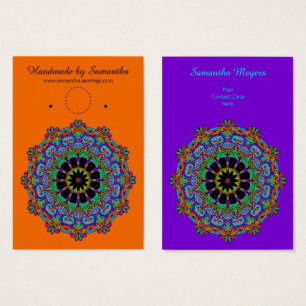 Handmålning Mandala Clock Ansikte 24 Visitkort