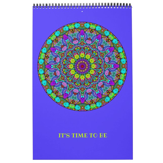 Handmålning Mandala Clock Ansikte 4 Kalender (Omslag)