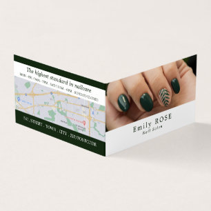 Handmodell, Nail Technician, Nail Salon Loyalty Visitkort