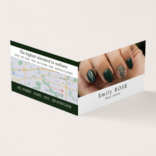 Handmodell, Nail Technician, Nail Salon Loyalty Visitkort (Utsida)