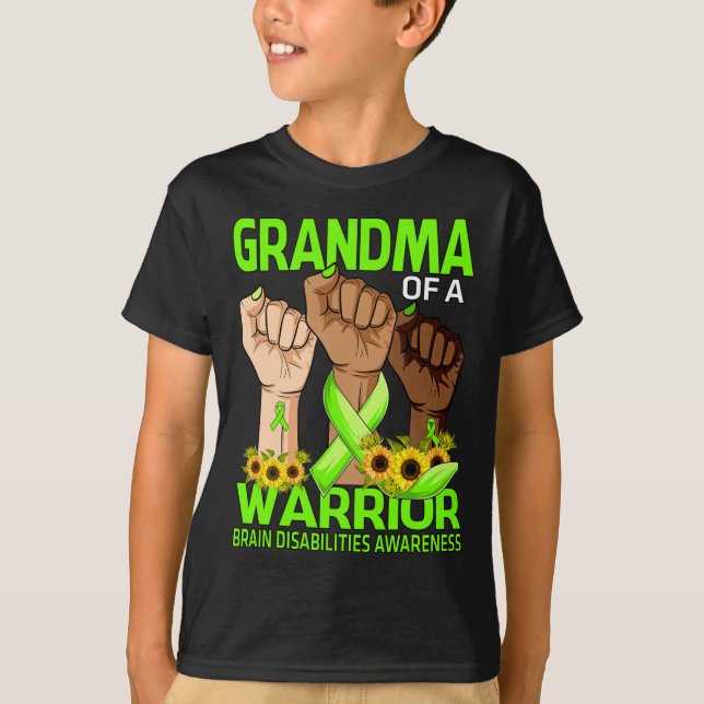 Handmormor för en hjärnfunktionsnedsättning Medvet T Shirt (Framsida)