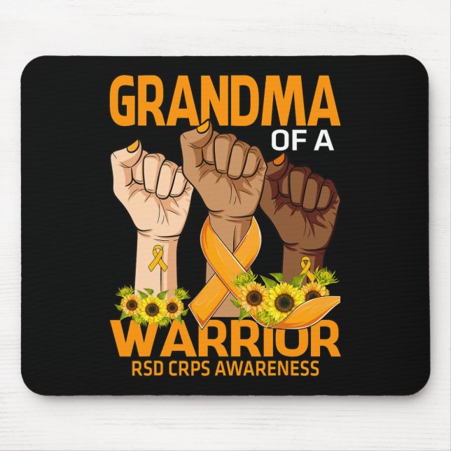 Handmormor för Warrior RSD Crps Awareness Sunfl Musmatta (Framsidan)