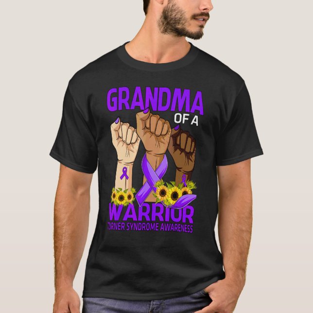 Handmormor för Warrior Turner Syndrome Awarenes T Shirt (Framsida)