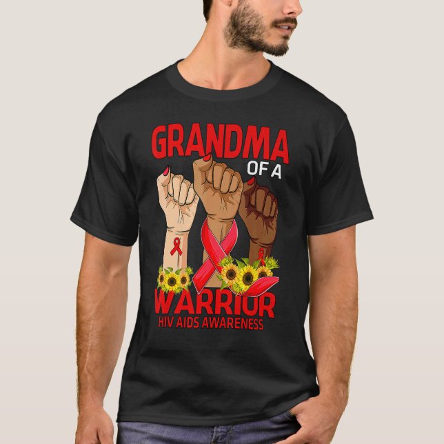 Handmormor från en krigare, Hiv Aids, medvetandegö T Shirt (Framsida)