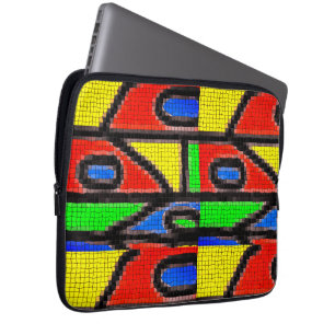 Handmosaik, målning av Barcelona Tilles Fodral-M Laptop Fodral