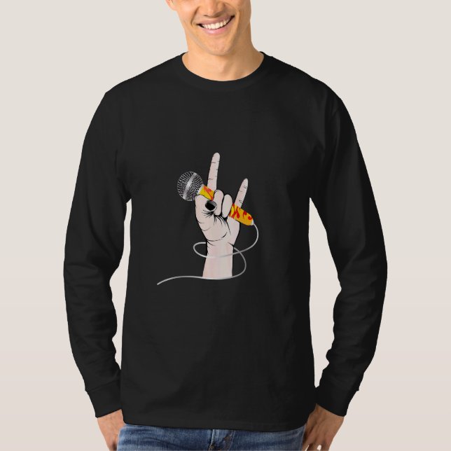 Handof a Sten Singer Holding A Vocal Microphone T Shirt (Framsida)