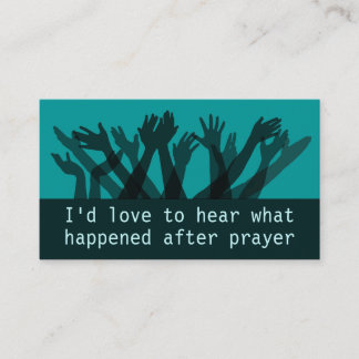 Handout för rapport för bönmission visitkort