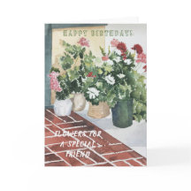 HANDPAINERAT VATTENFÄRG SPECIELL FRIEND BIRTHDAY