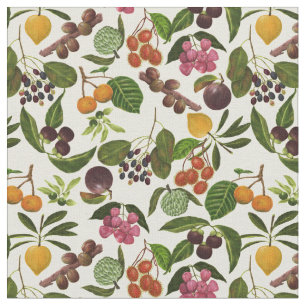 Handpainted exotiskt tropiskt fruktmönster tyg