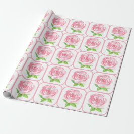 Handpainted Loose Watercolor Rose Floral Presentpapper
