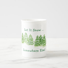 Handpainted Winter Trees Let Snow Somewhere Else Benporslin Mugg