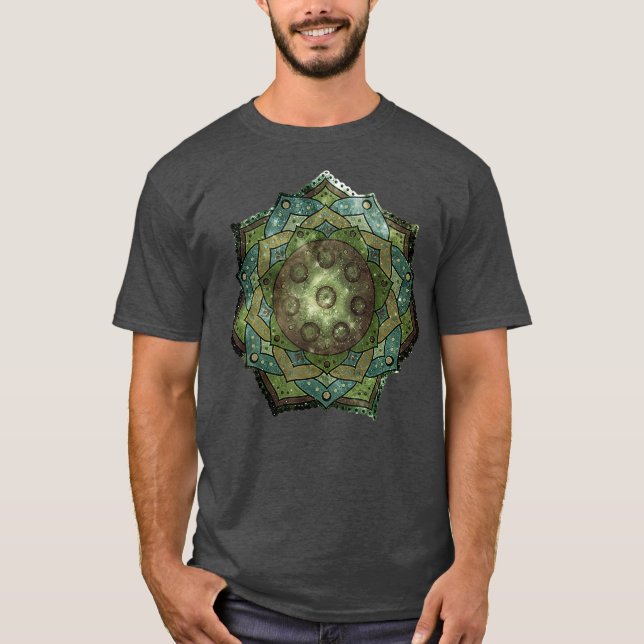 Handpan hängDrum Mandala T Shirt (Framsida)