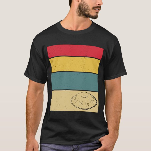 Handpan Music Kärlek Retro Handpan T Shirt (Framsida)