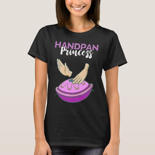 Handpan Princess Musical Instrument Dam hängrom T Shirt (Framsida)