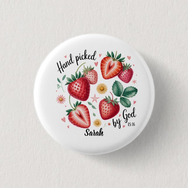 Handplockad av Gud Johannes 15:16 Knapp  (Framsida)