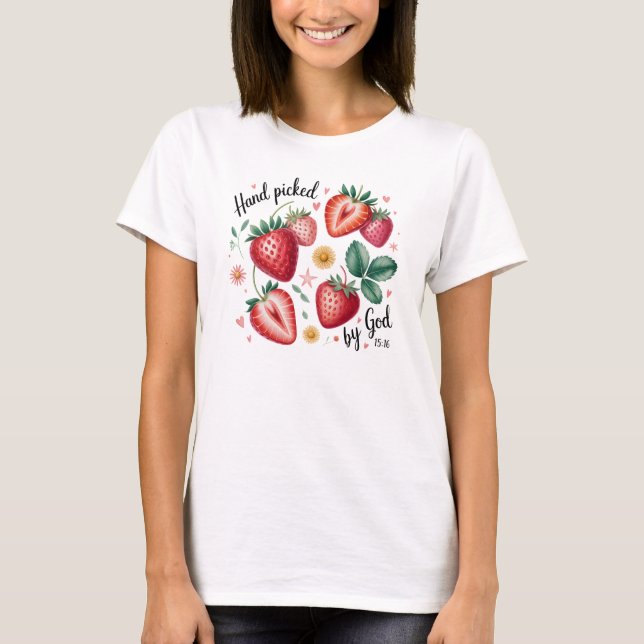 Handplockad av Gud Johannes 15:16 T-shirt (Framsida)