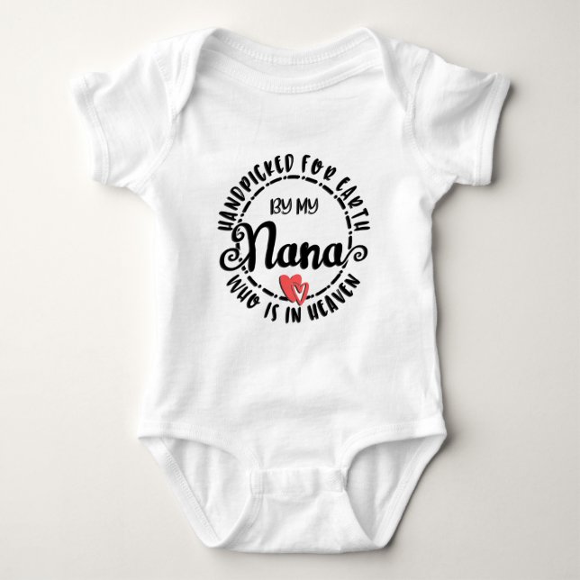 Handplockad av min Nana i himlen T Shirt (Framsida)