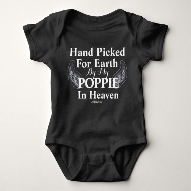 Handplockad från Heaven från mitt barn i baby POPP T-shirt (Framsida)