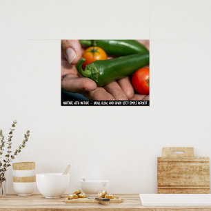 "Handplockad skörd - Natur:s bostad på ditt ansikt Poster