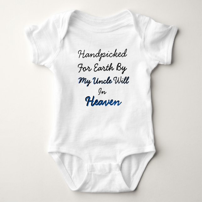 Handplockat från himmel från min ..... babydräkt tee (Framsida)
