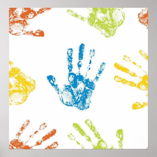 Handprint för barn poster (Framsidan)