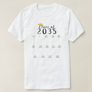 Handprint Studenten, klass 2035, tillväxt med mig T Shirt