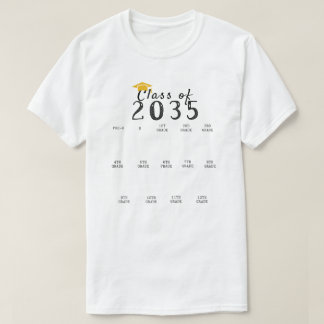 Handprint Studenten, klass 2035, tillväxt med mig T Shirt