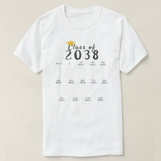 Handprint Studenten, klass 2038, tillväxt med mig T Shirt