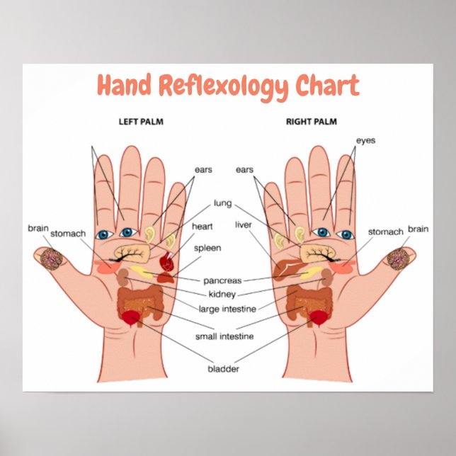 Handreflexologi 20 x 16 tum poster (Framsidan)