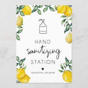 Handrengöring av Station Lemons Small Sign 5x7 Inbjudningar
