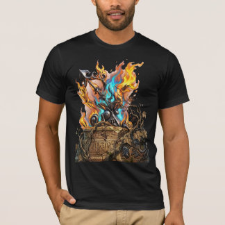 Handritad 3D Flammande Mytisk Vapen - Astra T Shirt