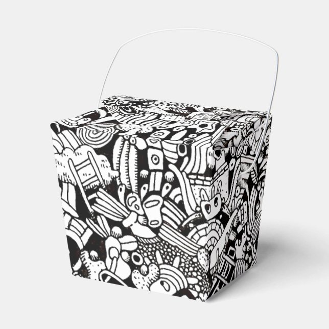 Handritad Abstrakt Tecknad Detaljerad Illustration Presentaskar (Framsidan Sidan)