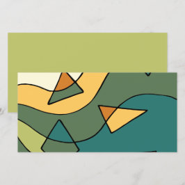 Handritad abstrakt vintage design julkort