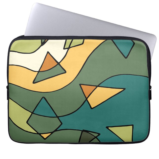 Handritad abstrakt vintage design    laptop fodral (Framsidan)