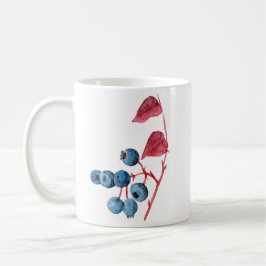 Handritad akvarellkonst blåbär kaffemugg