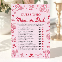 Handritad Alla hjärtans dag Gissa vem - Mamma elle