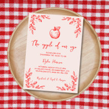 Handritad Apple Of Our Eye Höst Bebis Shower