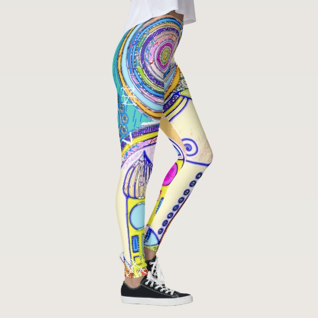 Handritad av EDDArt - Kom tillsammans 8 Leggings (Höger)