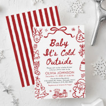 Handritad Baby It's Cold Outside Baby Shower