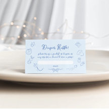 Handritad Baby Shower, Bow Boy Blöja Lotteri