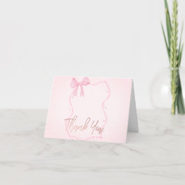 Handritad båge Elegant ram prickar Baby Shower Tack Kort