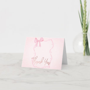 Handritad båge Elegant ram prickar Baby Shower Tack Kort