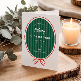 Handritad Båge Oval Ram Klassisk Jul Helgkort