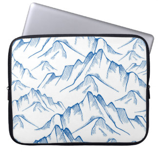 Handritad berggrund liggande Mönster. Laptop Fodral